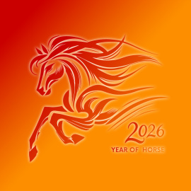 躍馬中原福星高照-新年-電子卡片