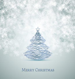 科技銀色耶誕樹-耶誕-電子卡片