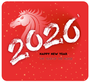 龍馬閃耀英姿勃發-新年-電子卡片