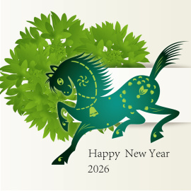 馬年行大運 天天好精神-新年-電子卡片