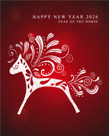 馬踏春風賀歲年--電子卡片